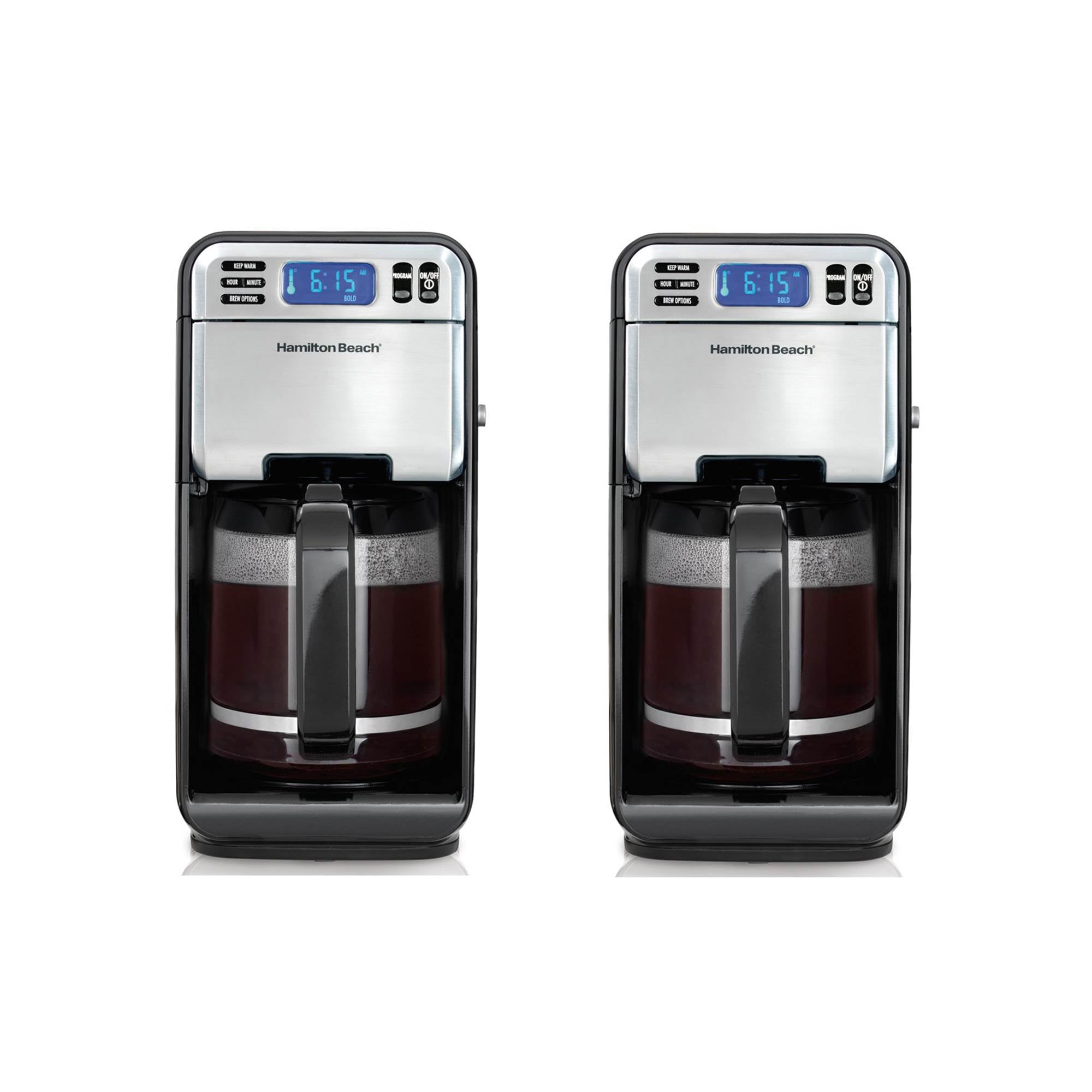 Hamilton Beach 12Cup Digital Automatic LCD Programmable Coffeemaker (2 Pack)
