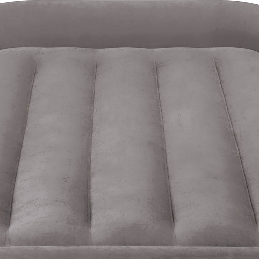 Intex Deluxe Raised Pillow Rest Air Bed with Built-In Air Pump, Queen + Twin