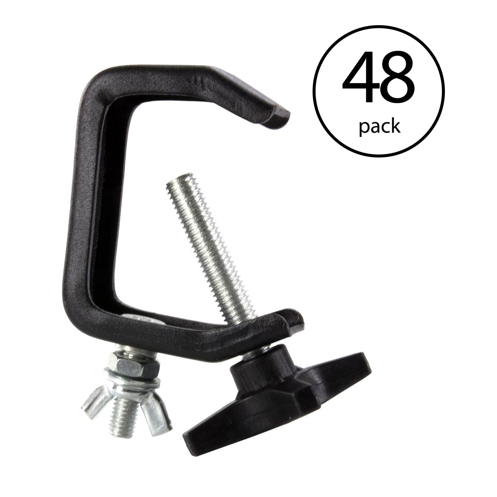 Chauvet CLP-03 Standard 6" C Clamp DJ 1-2" Truss Light Mounting (48 Pack)