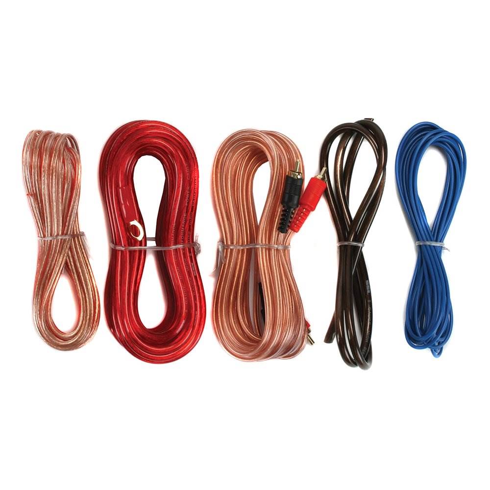 Crunch PX-1000.2 2 Channel 1000W Car Stereo Amplifier + Amp Wiring Kit (2 Pack) - VMInnovations