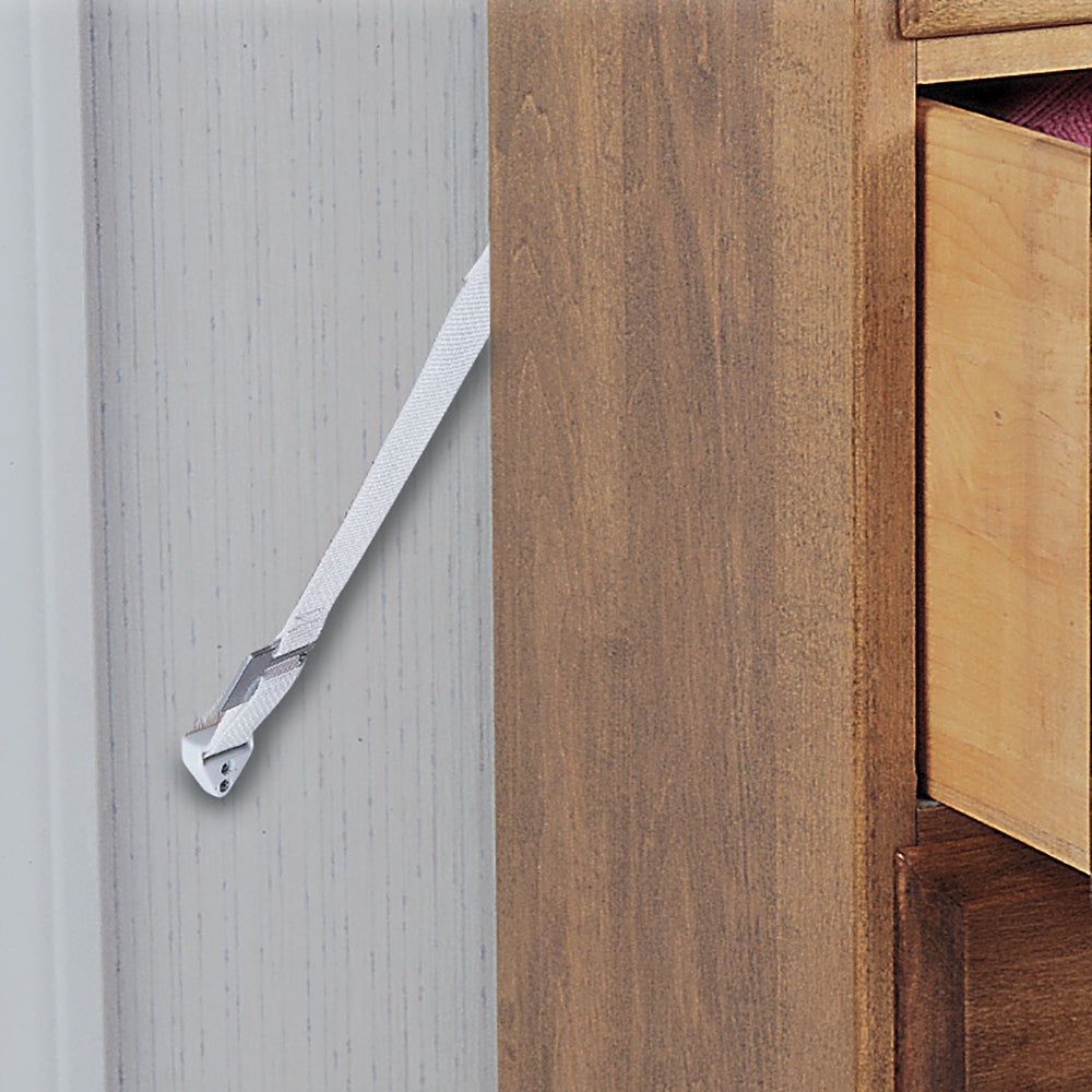 Safety 1st Childproof Safety Furniture Wall Straps, White, 2 Pack (Open Box)
