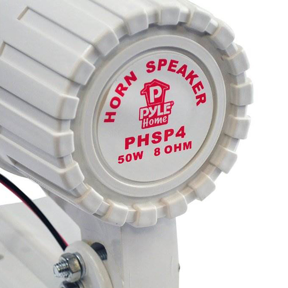Pyle PHSP4 6 Inch 50 Watt Indoor/Outdoor Waterproof Home PA Horn Speaker, 8 Pack - VMInnovations