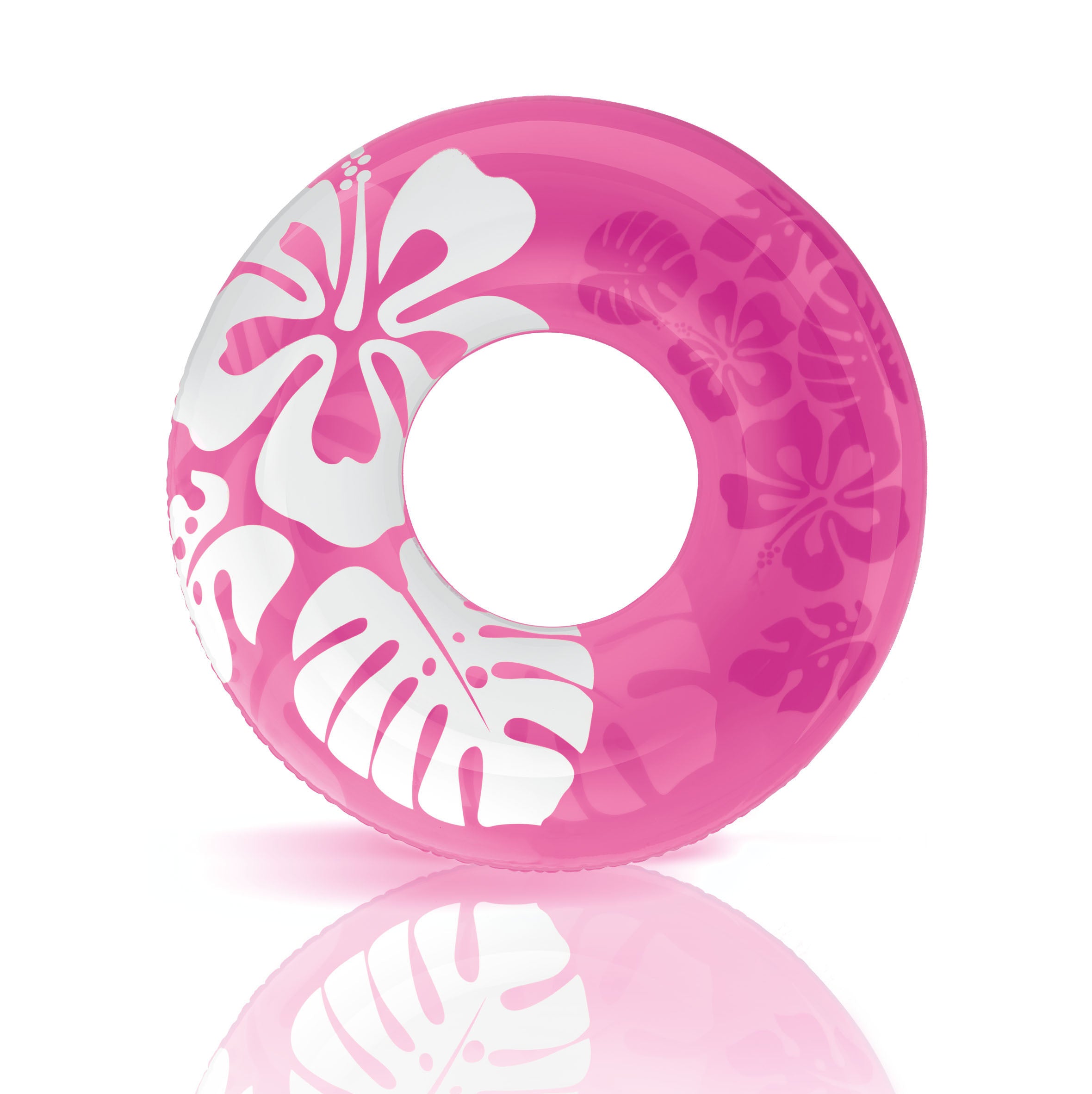 Intex 36 Inch Transparent Inflatable Round Swimming Pool Ring Float (2 Pack)