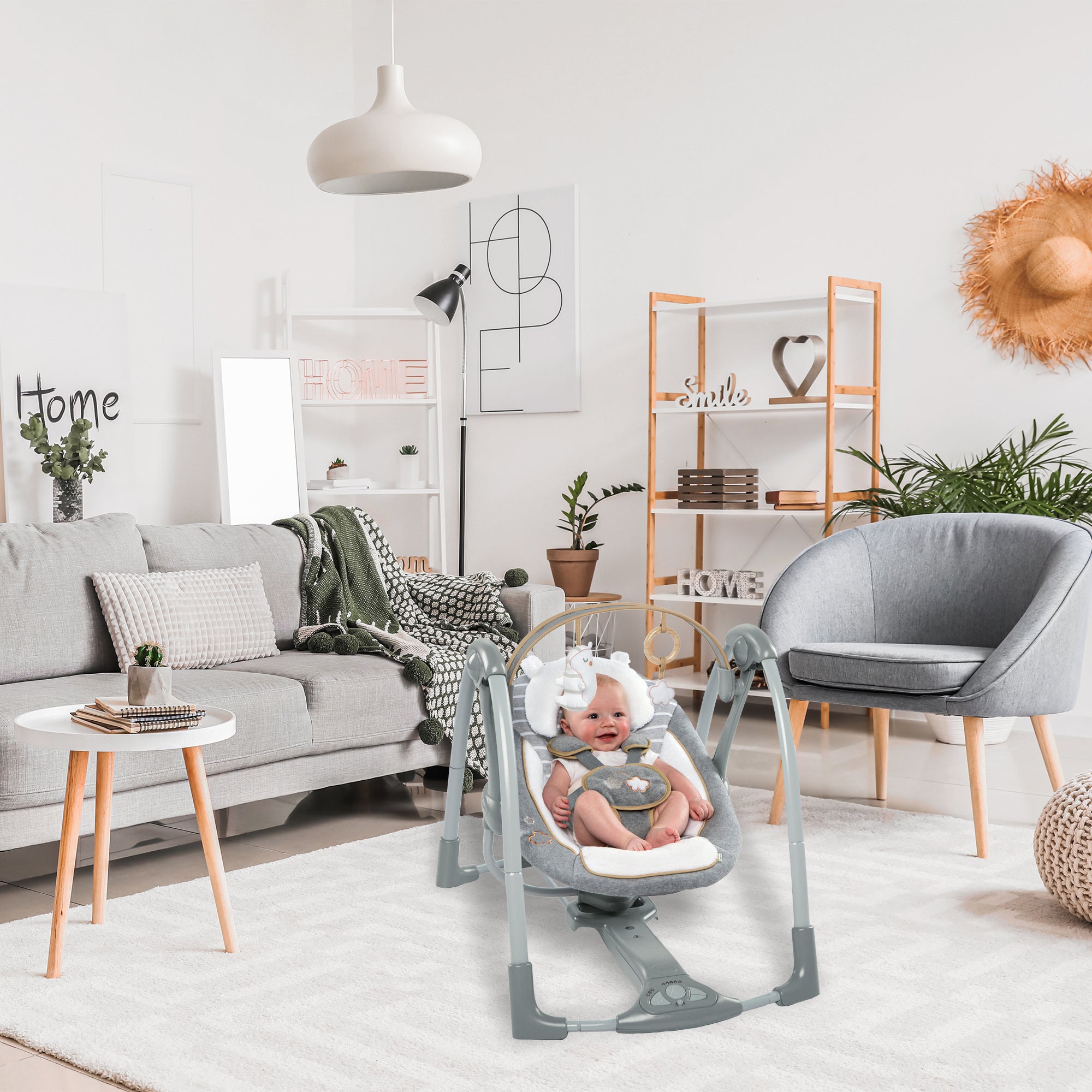 Ingenuity Boutique Collection Baby Swing N Go Portable Rocker Chair (Used) - VMInnovations