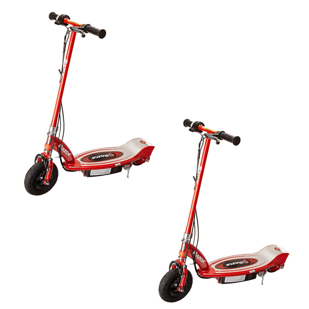 Razor E100 Kids Motorized 24 Volt Electric Powered Ride On Scooter, Red (2 Pack)