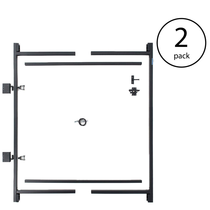 Adjust-A-Gate Steel Frame Gate Building Kit, 60"-96 Inch Wide Opening (2 Pack) - VMInnovations