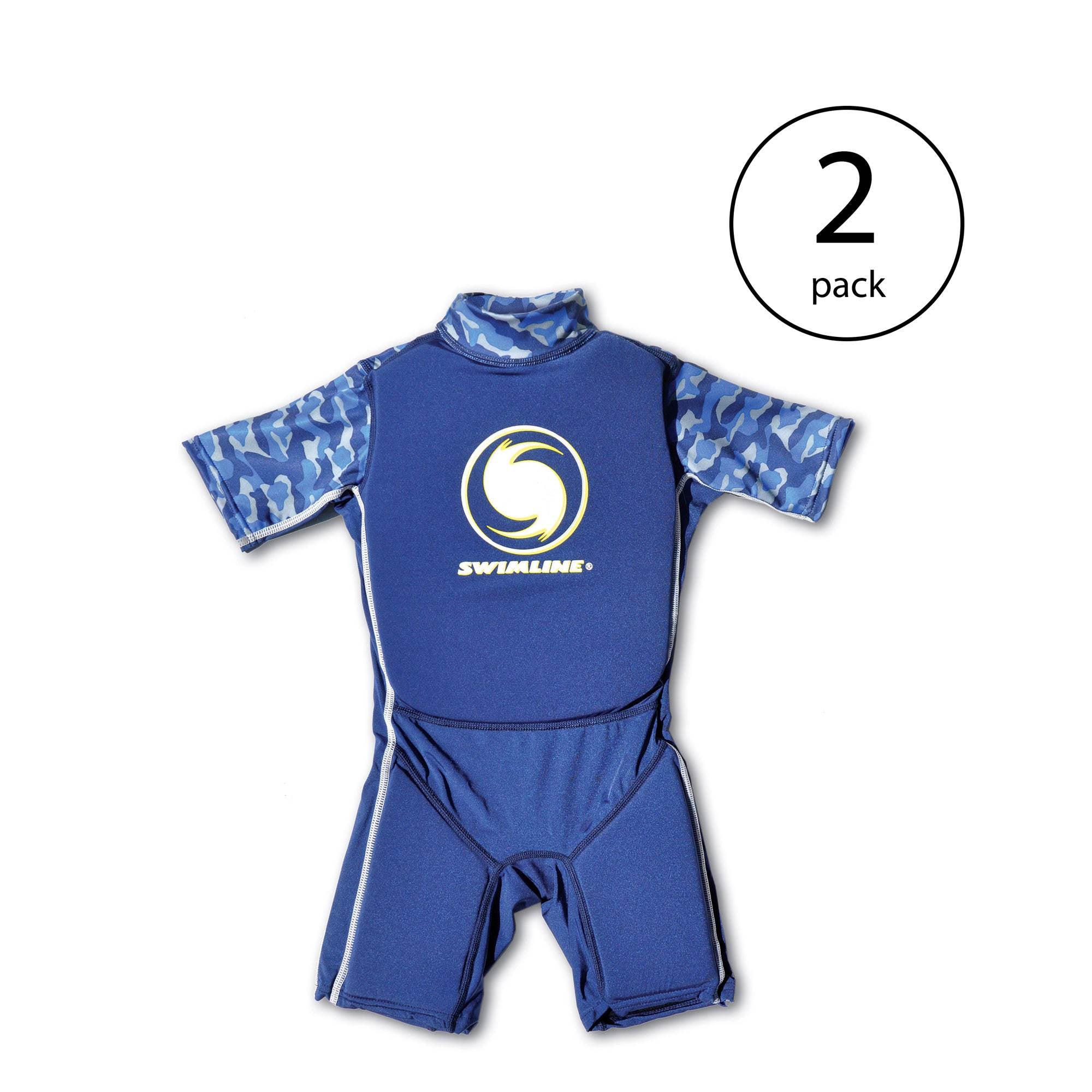 Swimline Blue Lycra Boys Floating Swim Trainer Wet Suit Vest, Small (2 Pack)