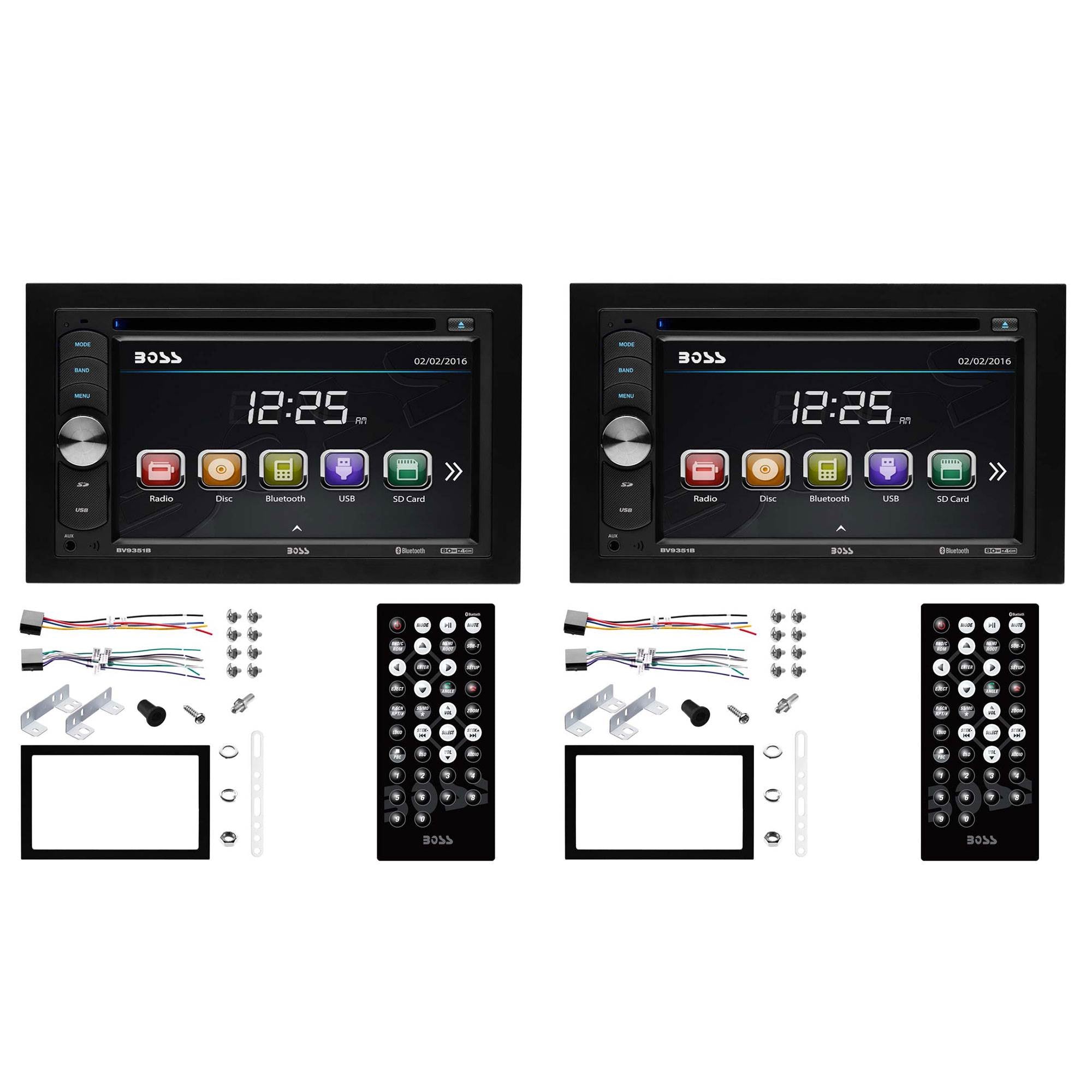 Boss Audio 320W Double DIN In-Dash Car Reciever w/ 6.2 Inch Touchscreen (2 Pack)
