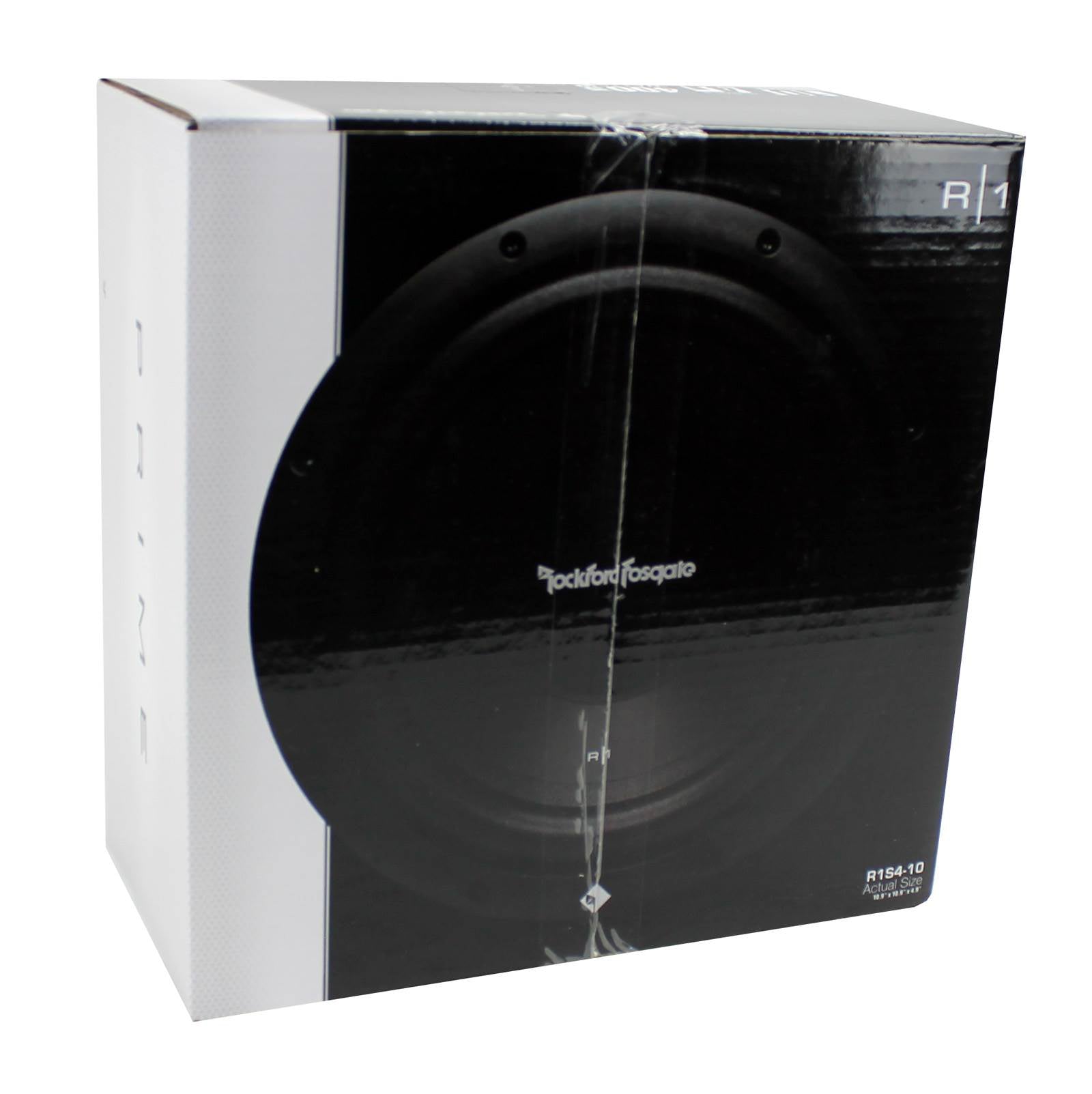 Rockford Fosgate R1S4-10 10" Prime 300W 4-Ohm SVC 2 Subwoofers + 2 Sealed Box