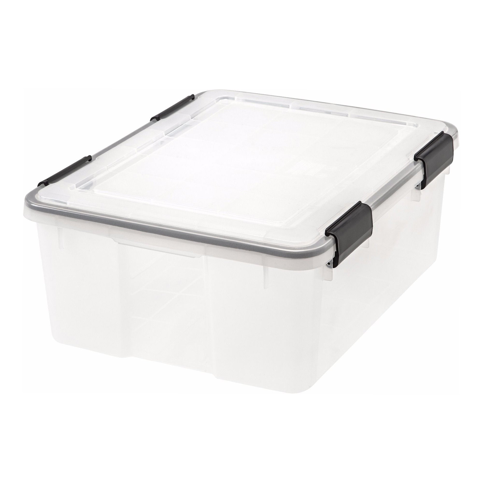 IRIS USA 30.6qt Clear Plastic Weathertight Plastic Storage Container (6 Pack)