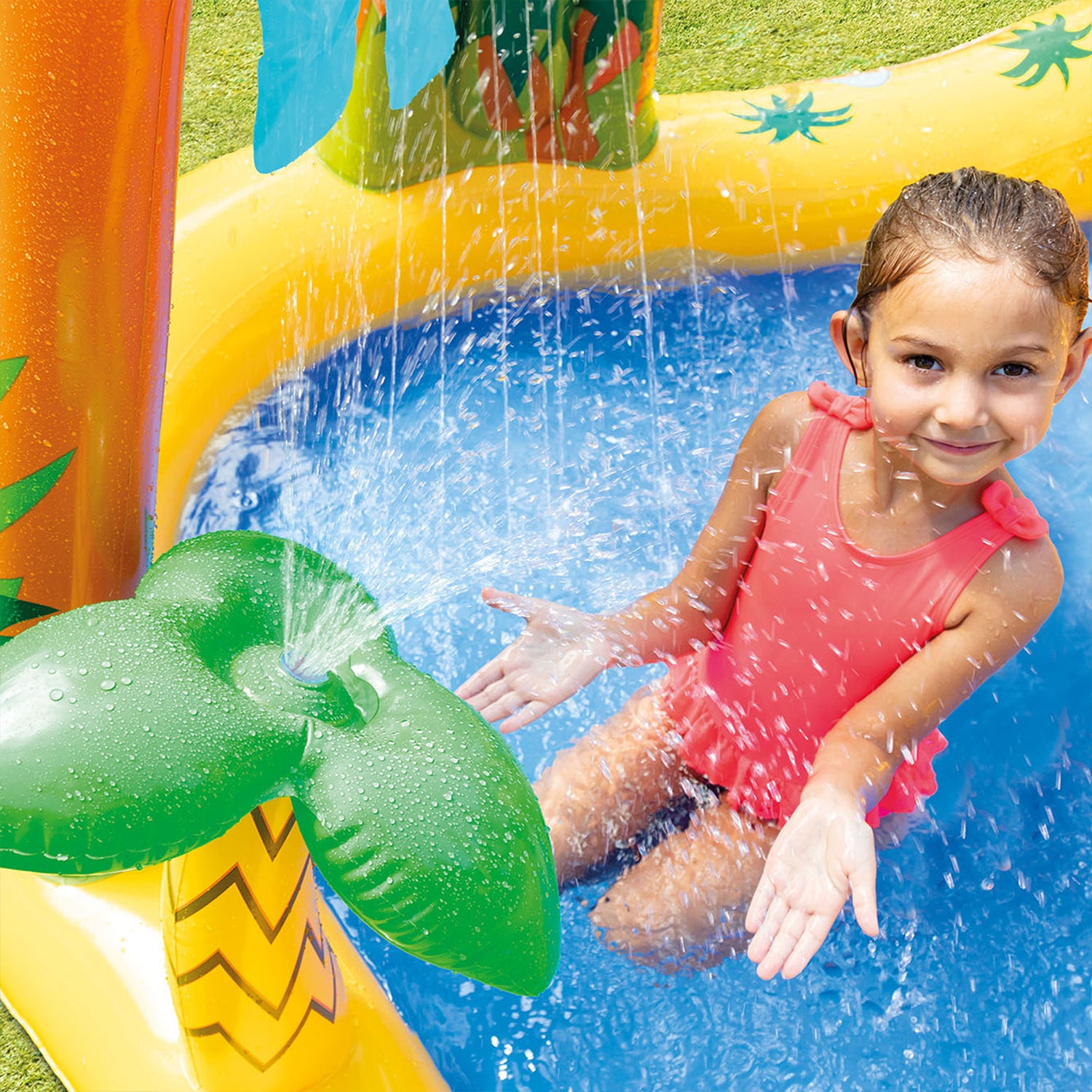 Intex 8ft x 6.25 x 43in Dinosaur Play Center Inflatable Swimming Pool (2 Pack)