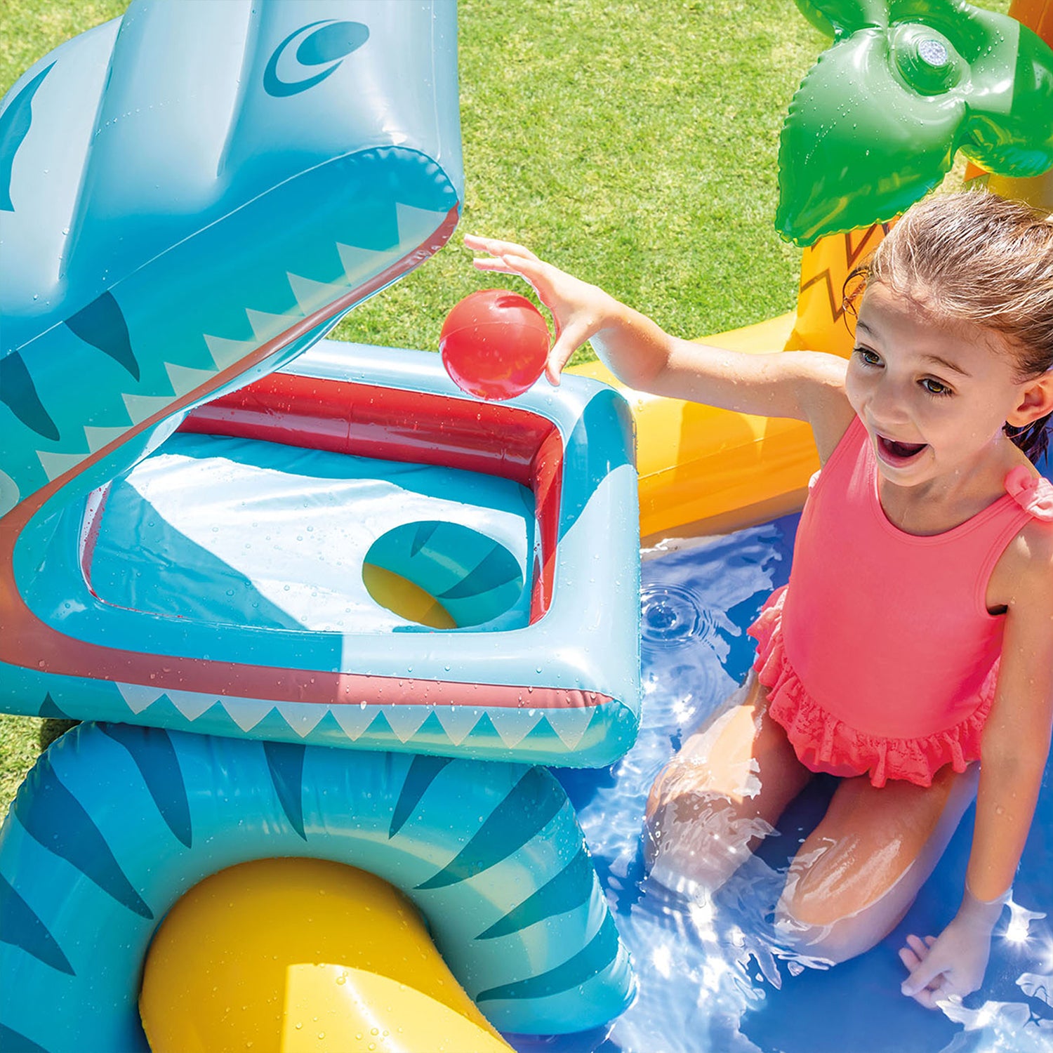 Intex 8ft x 6.25 x 43in Dinosaur Play Center Inflatable Swimming Pool (2 Pack)