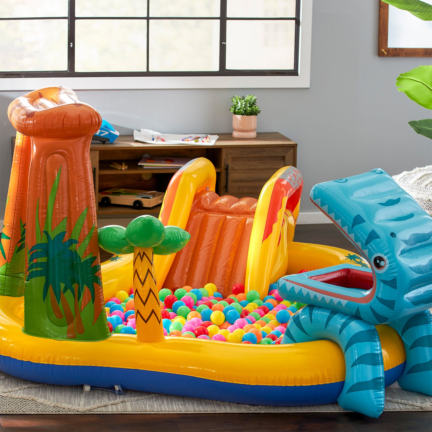 Intex 8ft x 6.25 x 43in Dinosaur Play Center Inflatable Swimming Pool (2 Pack)