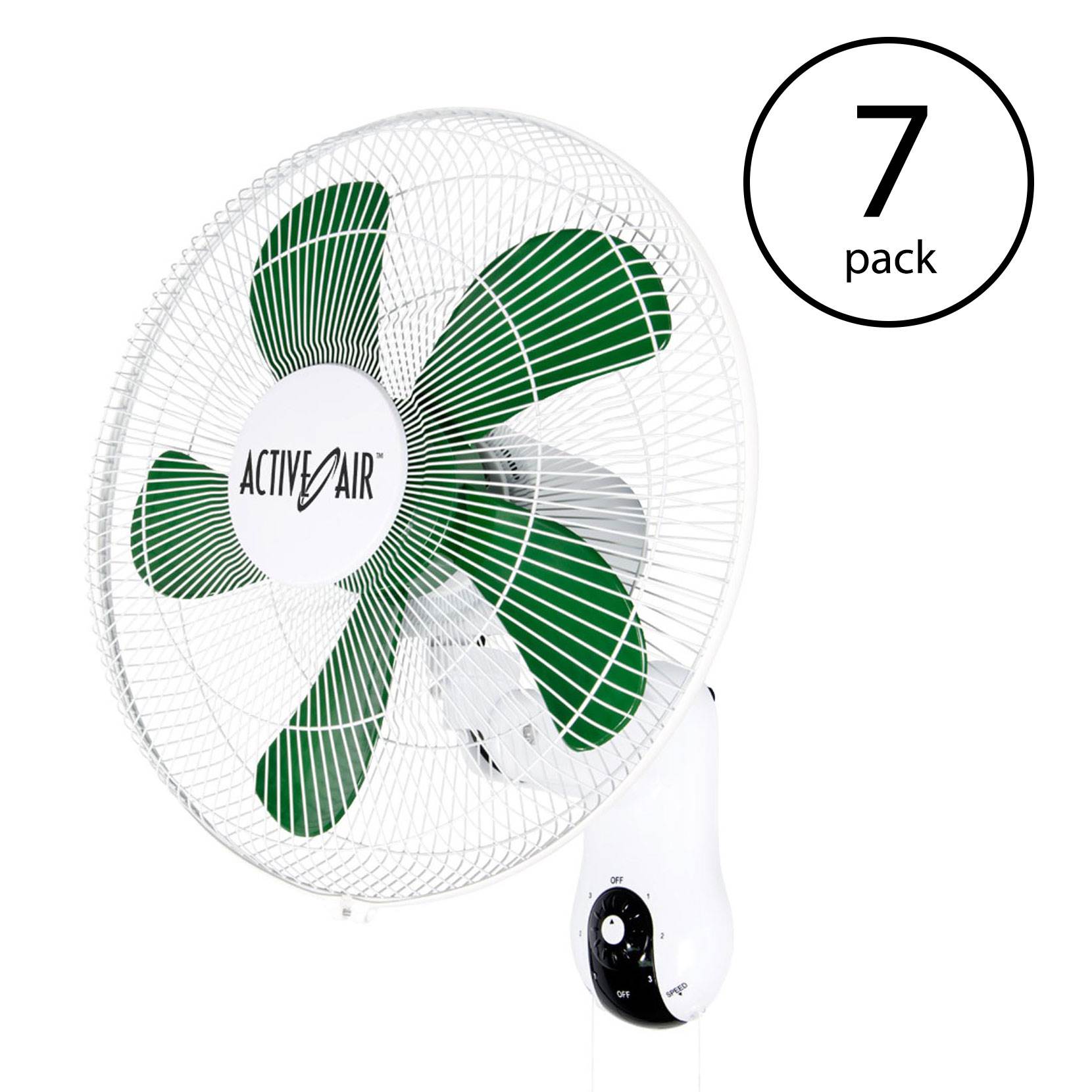 Hydrofarm Active Air 16-Inch Mountable 90-Degree Oscillating Grow Fan (7 Pack)
