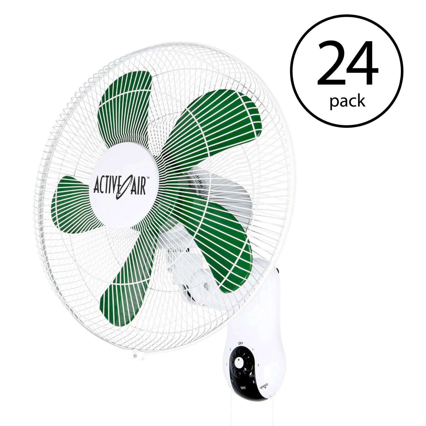 Hydrofarm Active Air 16-Inch Mountable 90-Degree Oscillating Grow Fan (24 Pack)