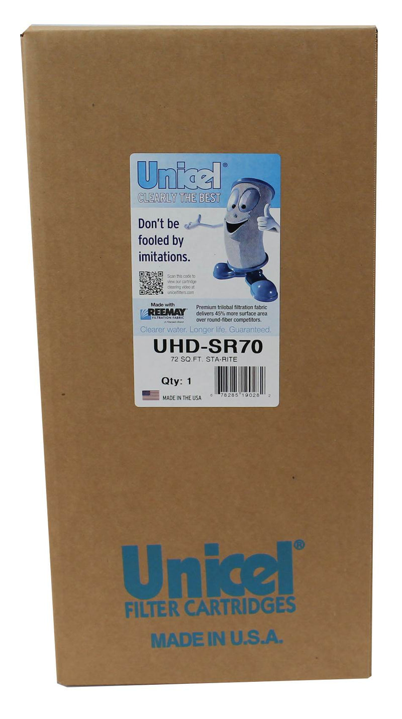 Unicel UHD-SR70 72 Sq Ft 4 Oz Media Pool Filter Cartridge, 195 Pleats (2 Pack)