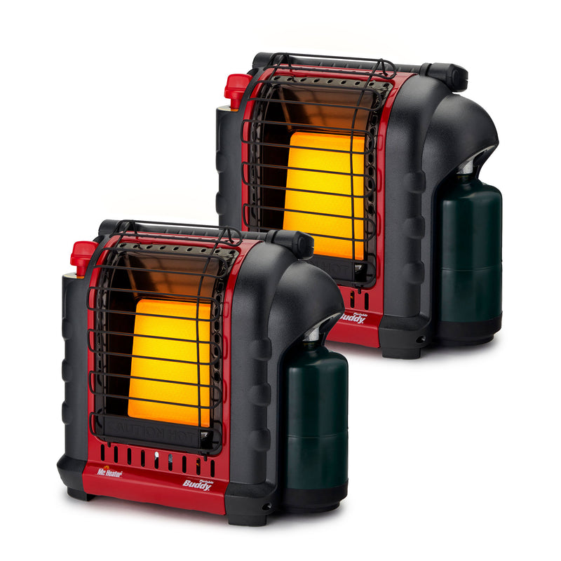 Mr. Heater Portable Buddy Outdoor Camping, Hunting Propane Gas Heater, (2 Pack)