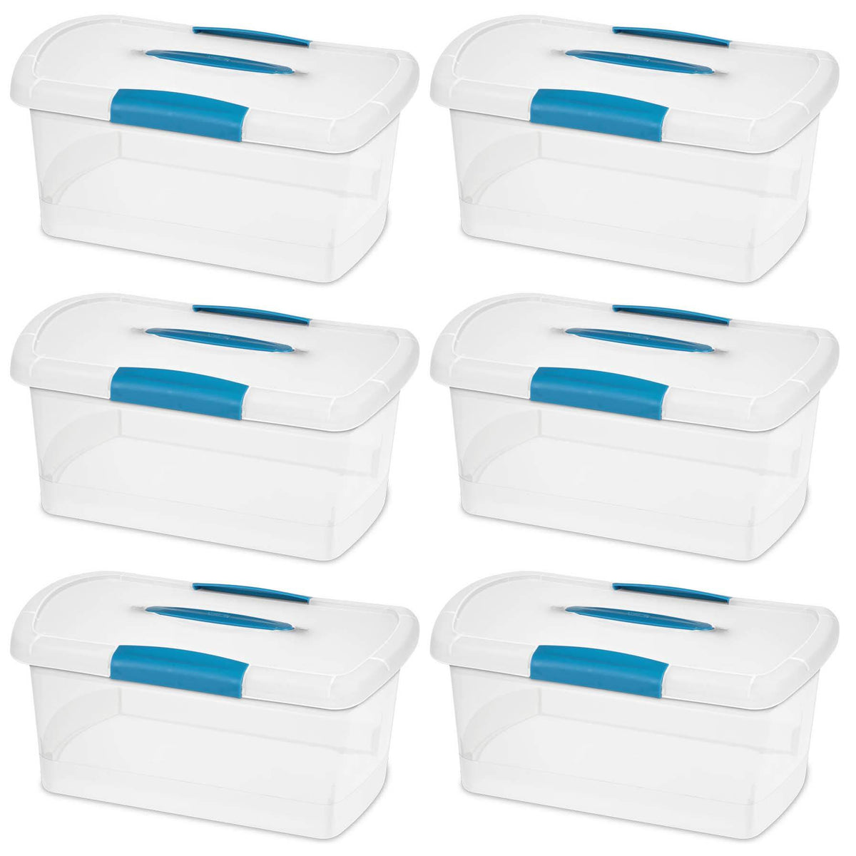 Sterilite Small Clear File Boxes (6 Pack) + Medium Clear File Boxes (6 Pack)
