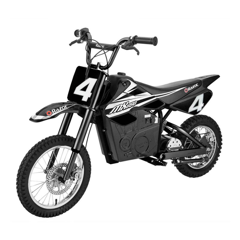 Razor MX650 Dirt Rocket Ride On Electric Motocross Dirt Bike, 1 Orange & 1 Black