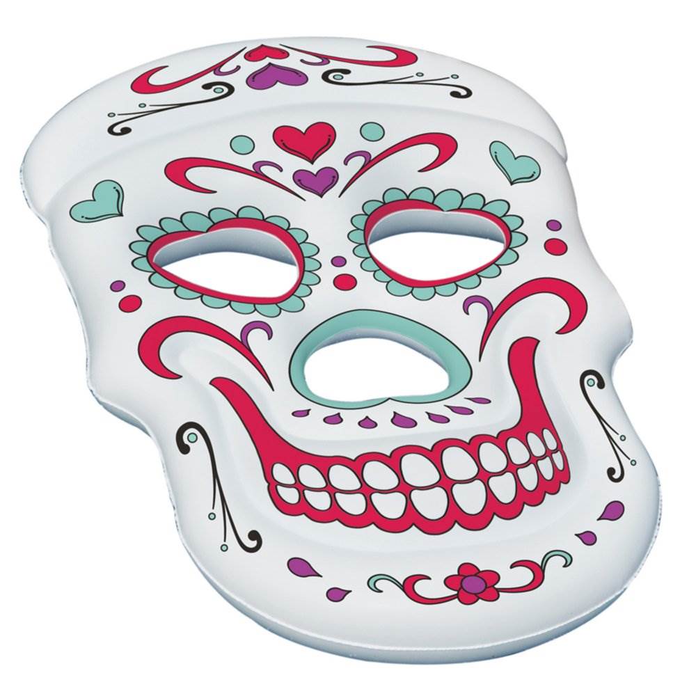 Swimline Giant Inflatable 62-Inch Sugar Skull Swimming Pool Island Raft (2 Pack)