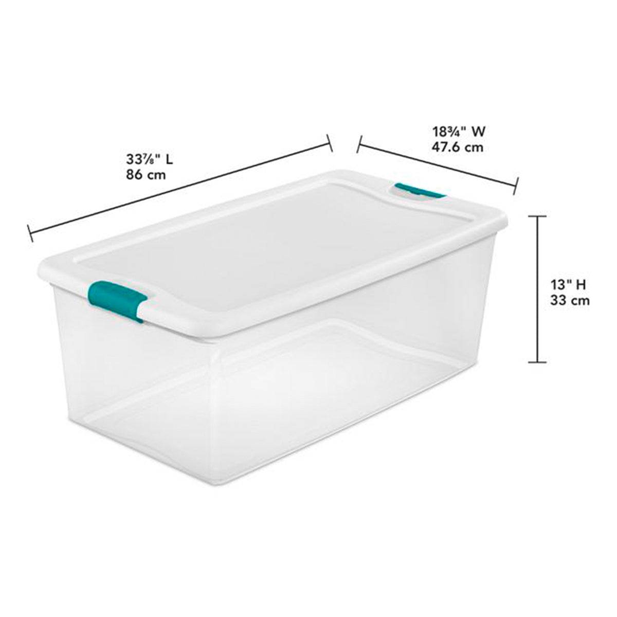 Sterilite 106 Quart Plastic Storage Container (4 Pack) and 64 Quart Box (6 Pack) - VMInnovations