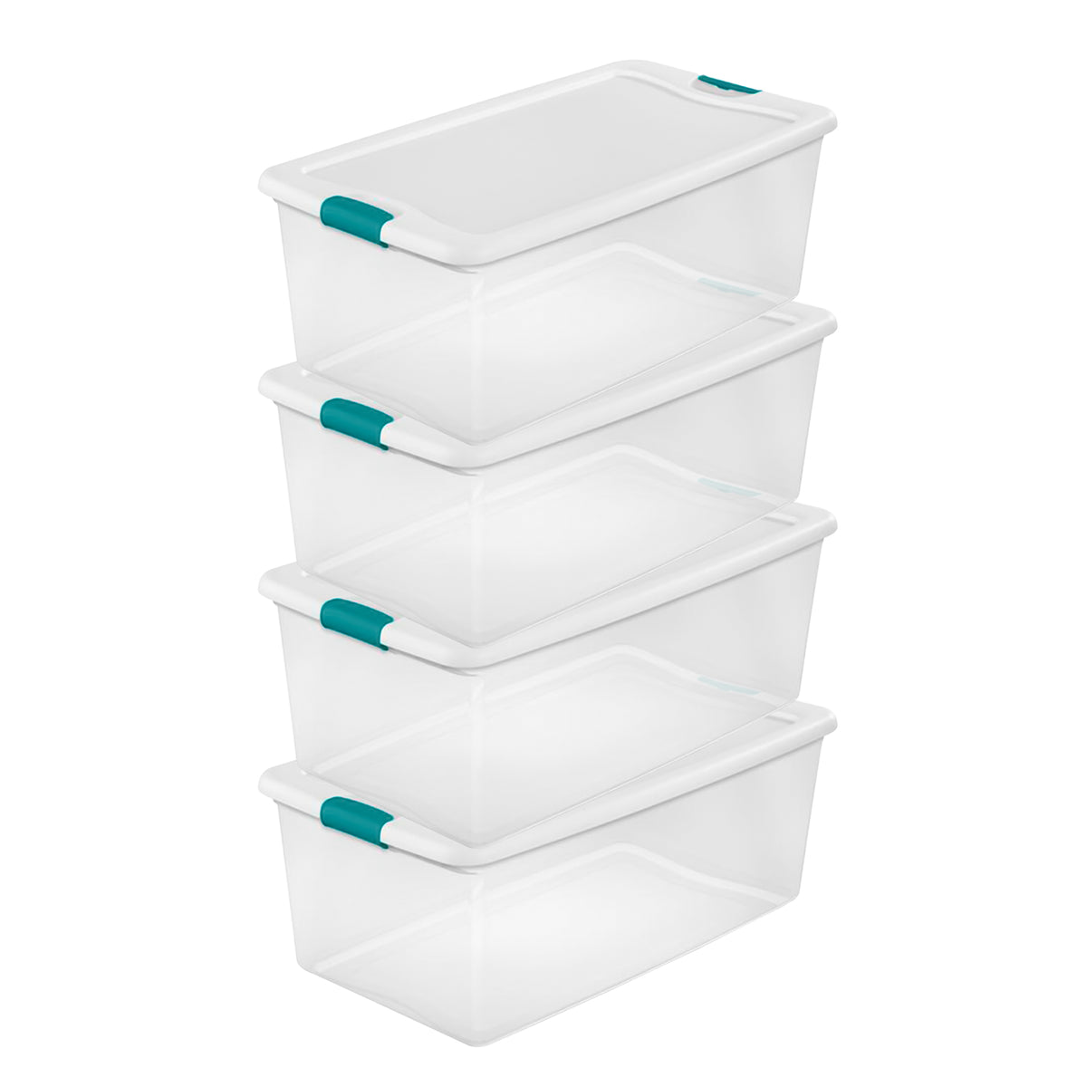 Sterilite 106 Quart Plastic Storage Container (4 Pack) and 64 Quart Box (6 Pack) - VMInnovations