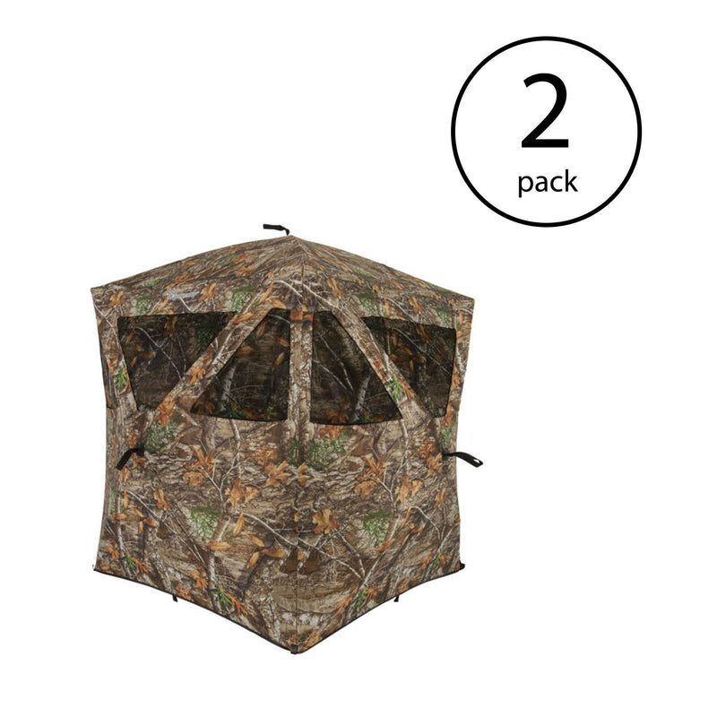 Ameristep Care Taker 66 x 55 x 55 Polyester Realtree Camo Ground Blind (2 Pack)