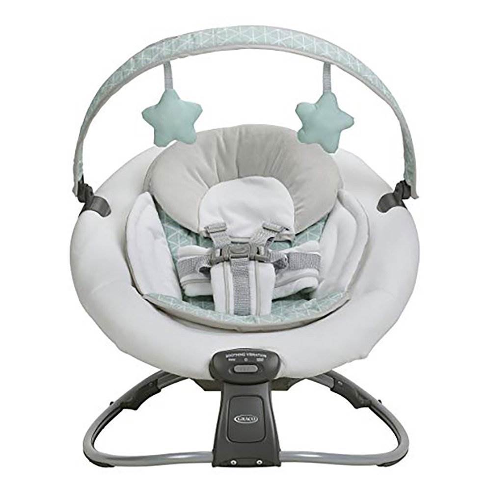 Graco Duet Star Rocker Lightweight Stationary Vibrating Seat with Travel Tote