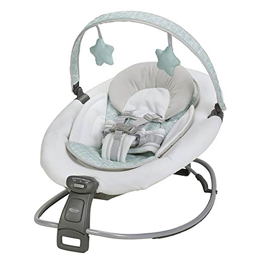 Graco Duet Star Rocker Lightweight Stationary Vibrating Seat with Travel Tote