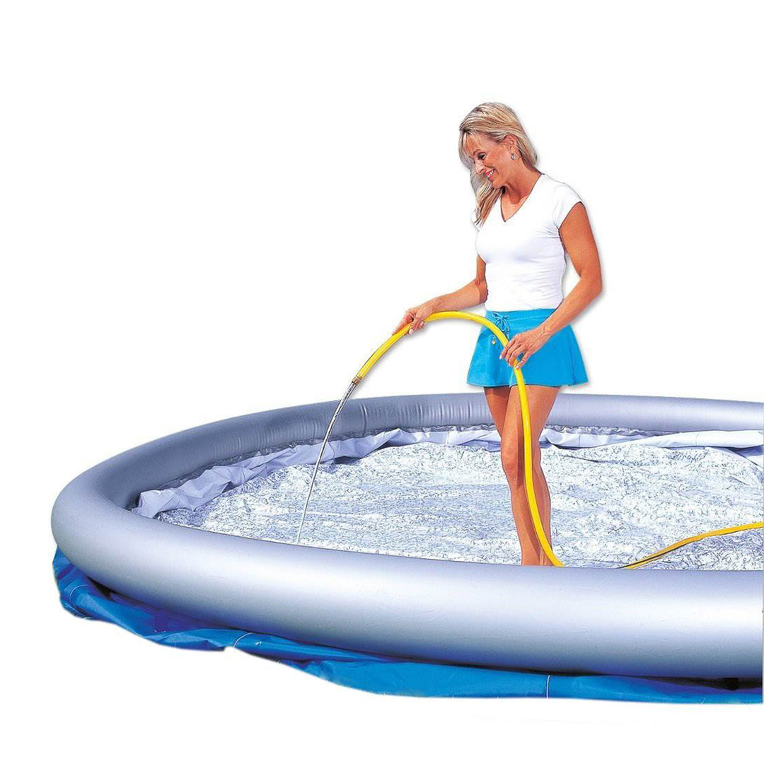 Bestway 10 Foot x 30 Inch Above Ground Pool System and Intex Round Pool Cover - VMInnovations