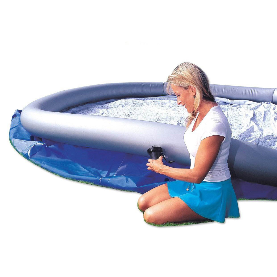 Bestway 10 Foot x 30 Inch Above Ground Pool System and Intex Round Pool Cover - VMInnovations
