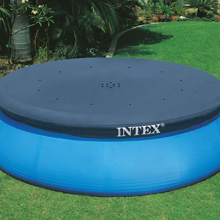 Bestway 10 Foot x 30 Inch Above Ground Pool System and Intex Round Pool Cover - VMInnovations