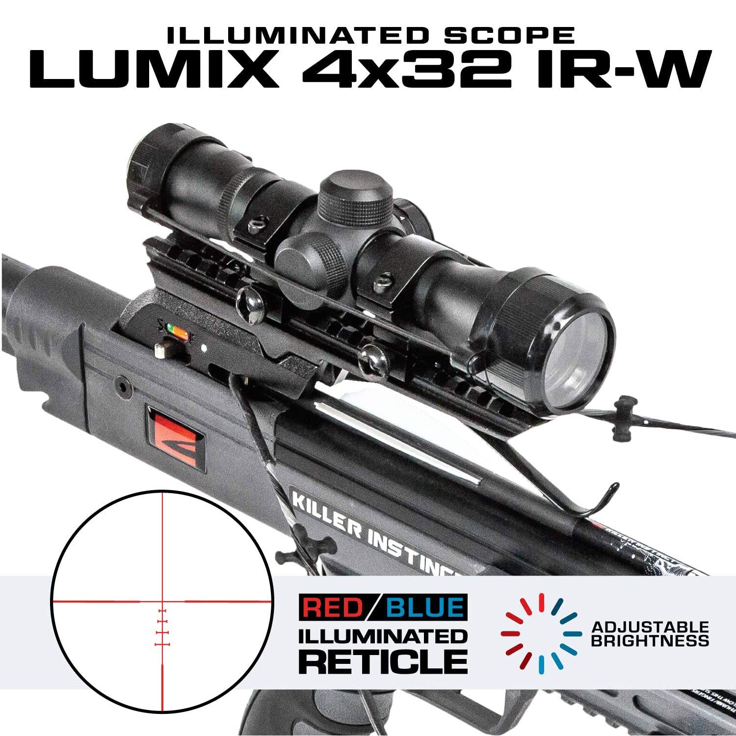 Killer Instinct Burner Archery Crossbow Set with Ambidextrous Crank Reloader
