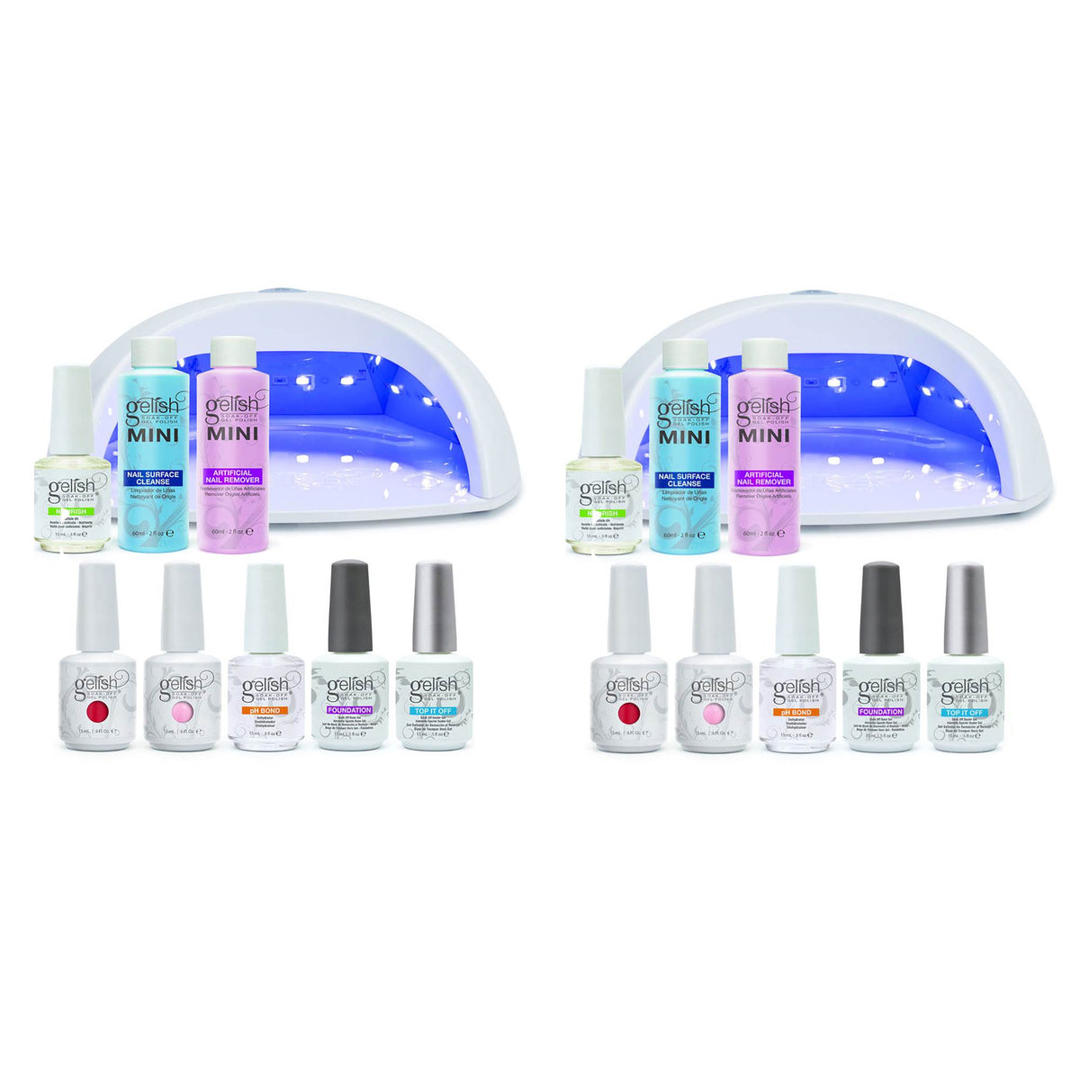 Gelish Harmony Salon Professional Gel LED Soak Off Nail Polish Package (2 Pack)
