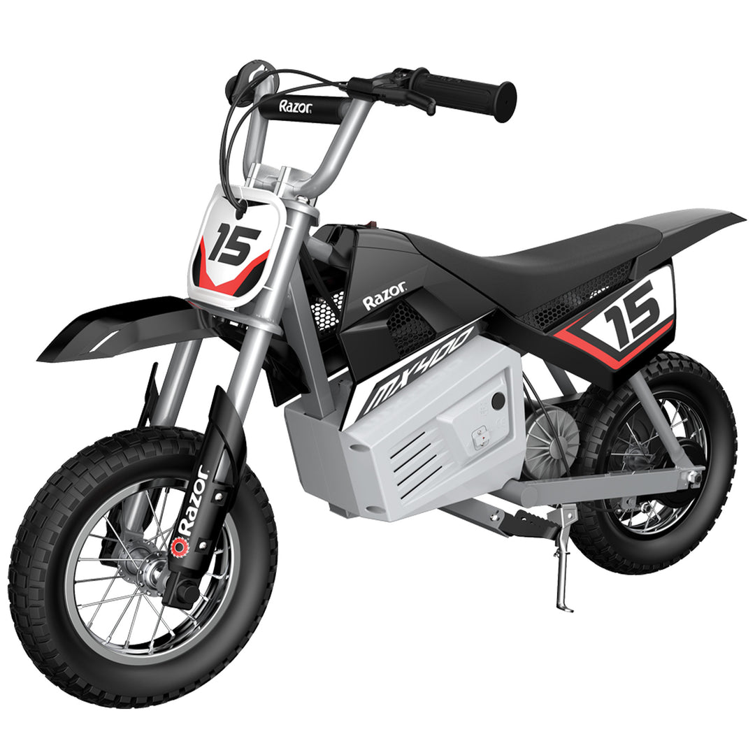 Razor Dirt Rocket Kid Electric Motorcycle Dirt Bike, 1 Black MX400 & 1Red MX350 - VMInnovations