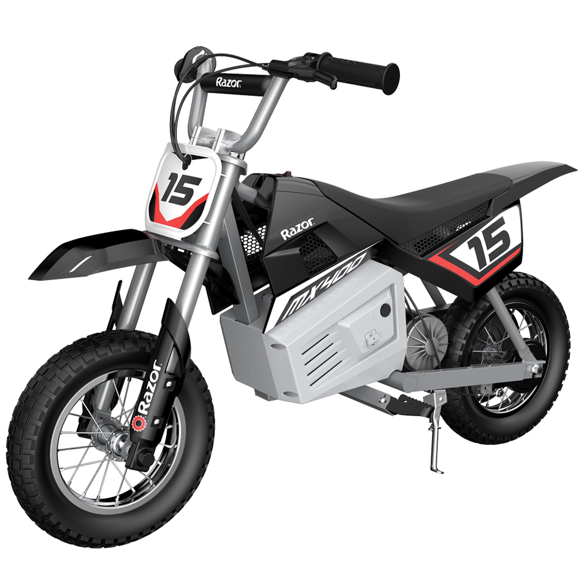 Razor Dirt Rocket Kid Electric Motorcycle Dirt Bike, 1 Black MX400 & 1Red MX350 - VMInnovations