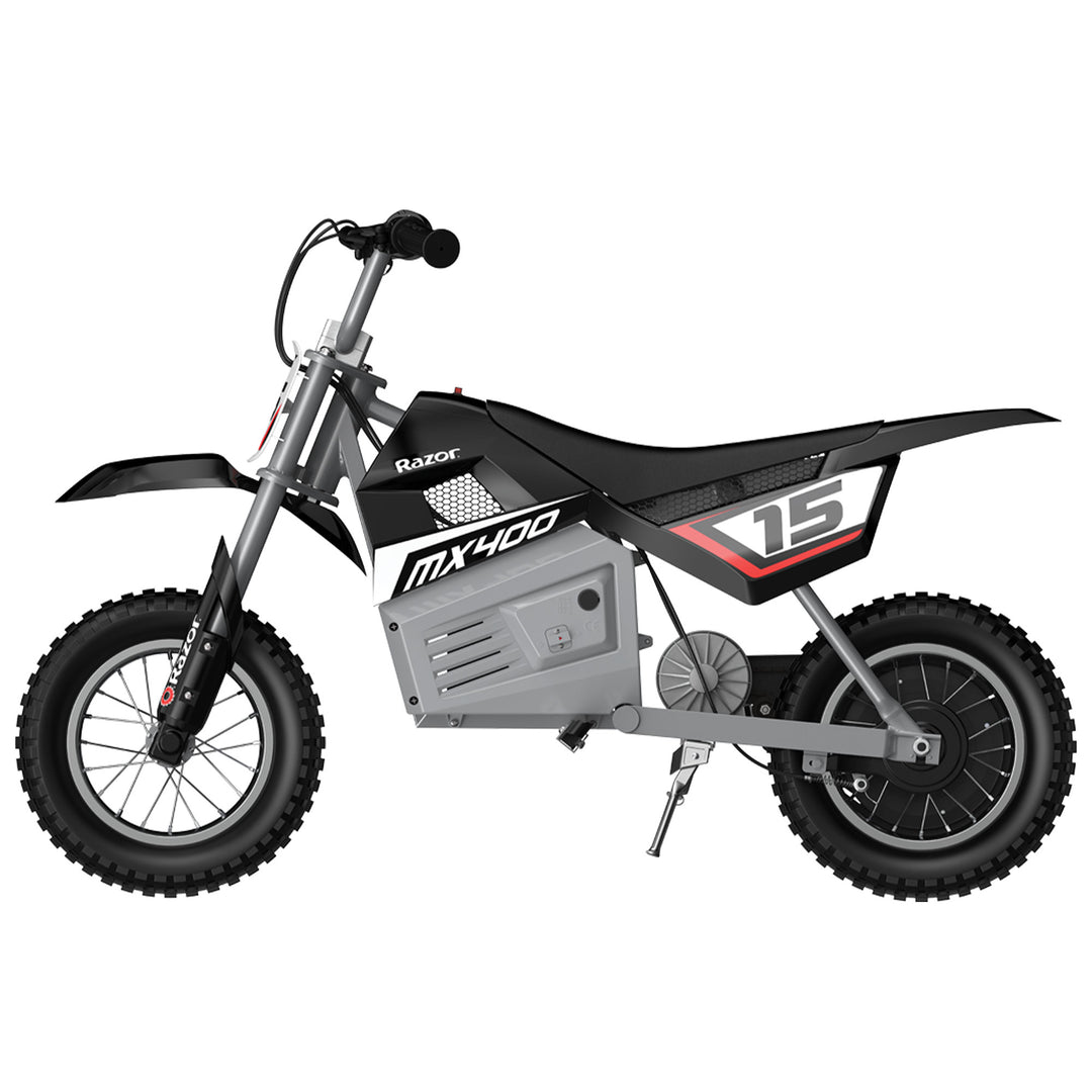 Razor Dirt Rocket Kid Electric Motorcycle Dirt Bike, 1 Black MX400 & 1Red MX350 - VMInnovations