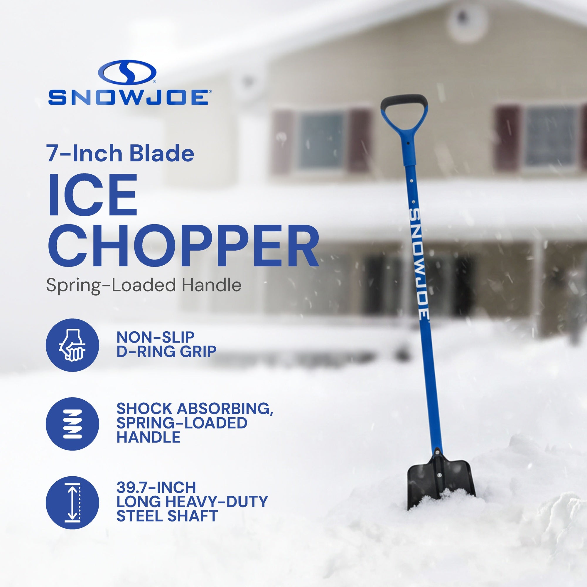 Snow Joe 7" Impact Reducing Steel Ice Chopper w/Shock Absorbing Handle(Open Box) - VMInnovations