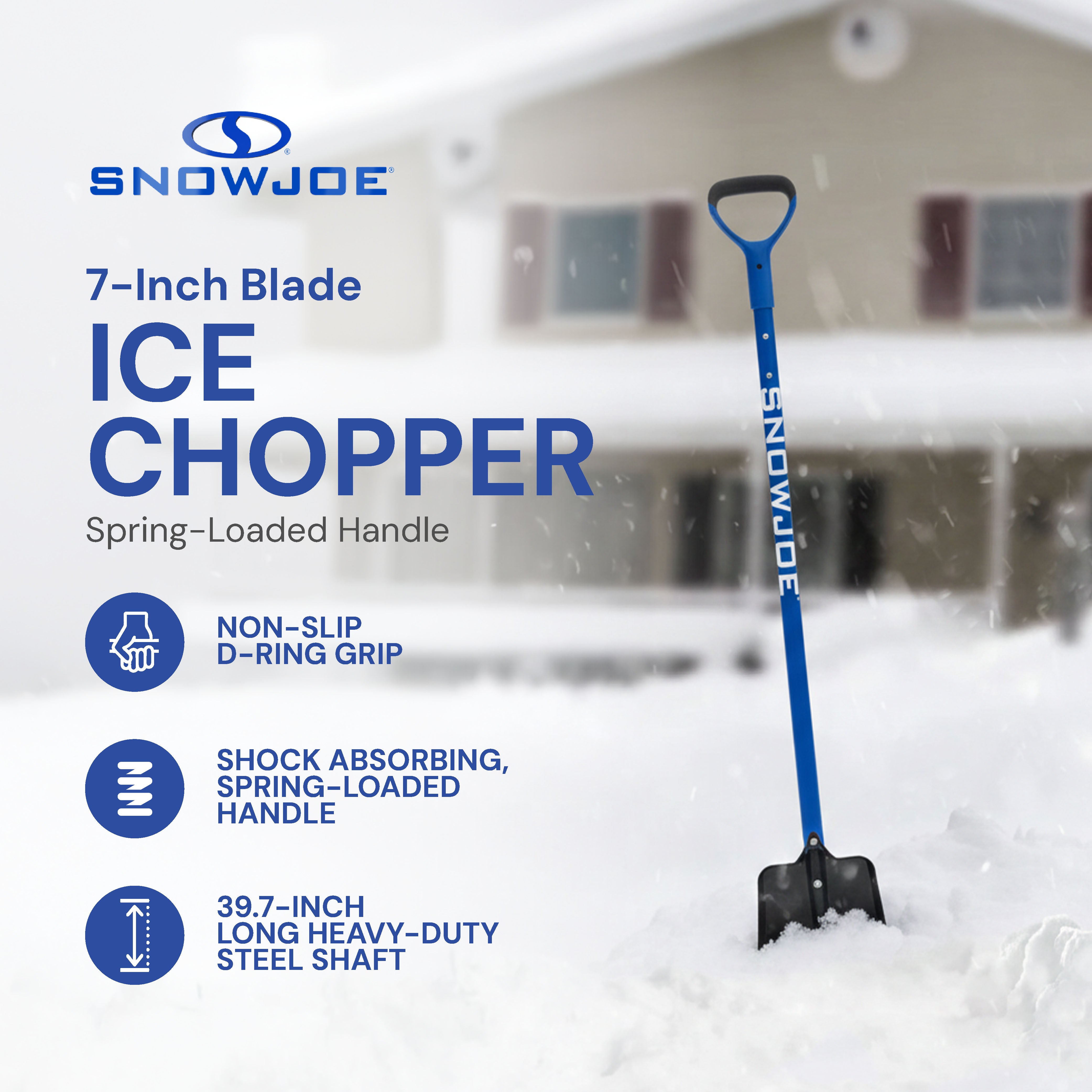 Snow Joe 7" Impact Reducing Steel Ice Chopper w/ Shock Absorbing Handle, SJEG700