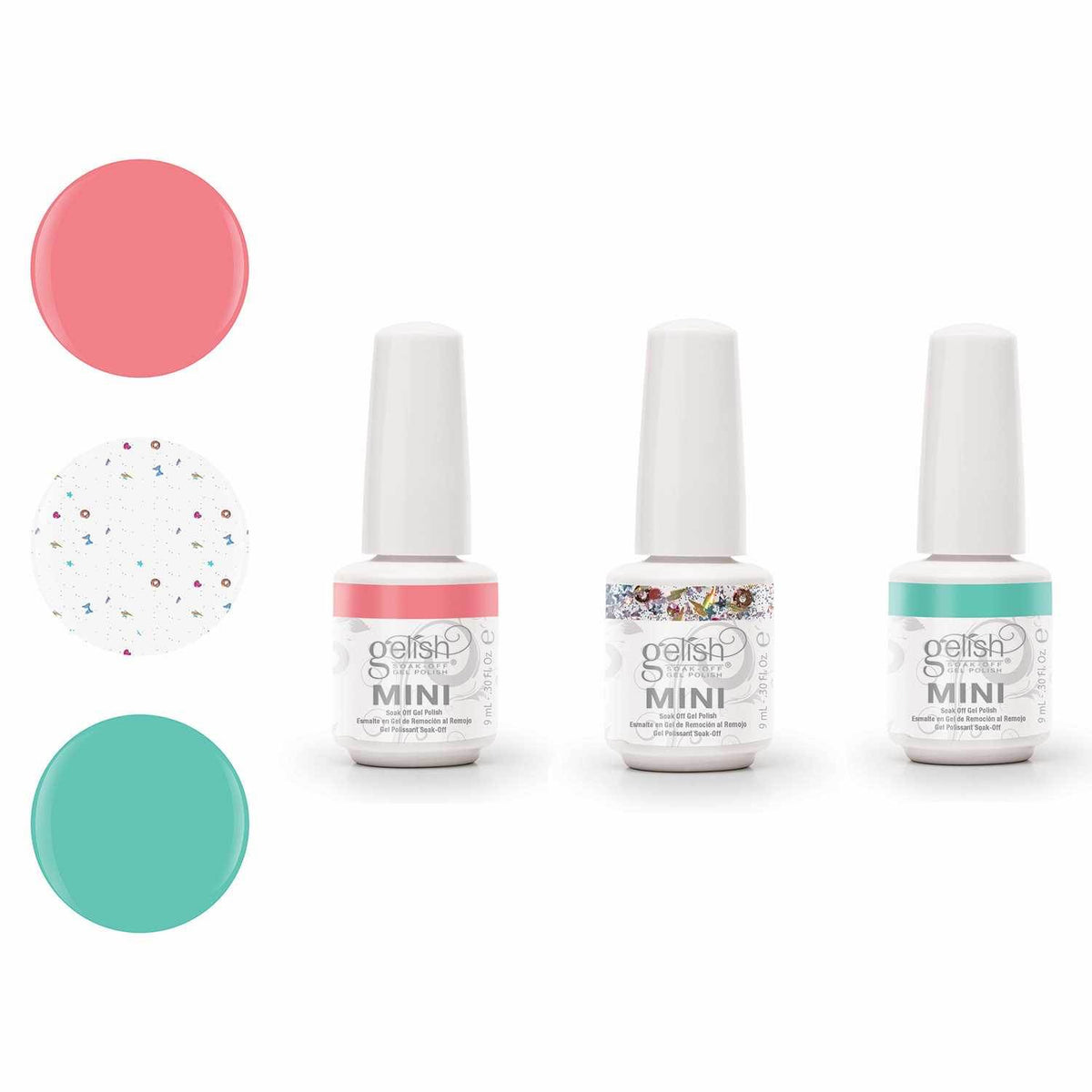 Gelish Mini 6 Royal Temptations 9 mL and 6 Fearless and Fun Kung Fu Flair 9 mL