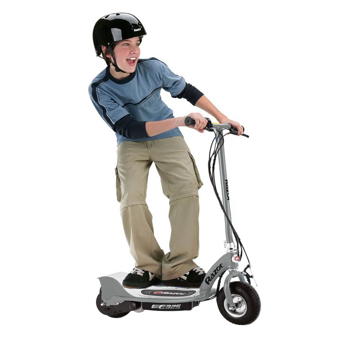 Razor E325 Electric Battery Motorized Ride On Kids Scooters, 1 Silver & 1 Navy