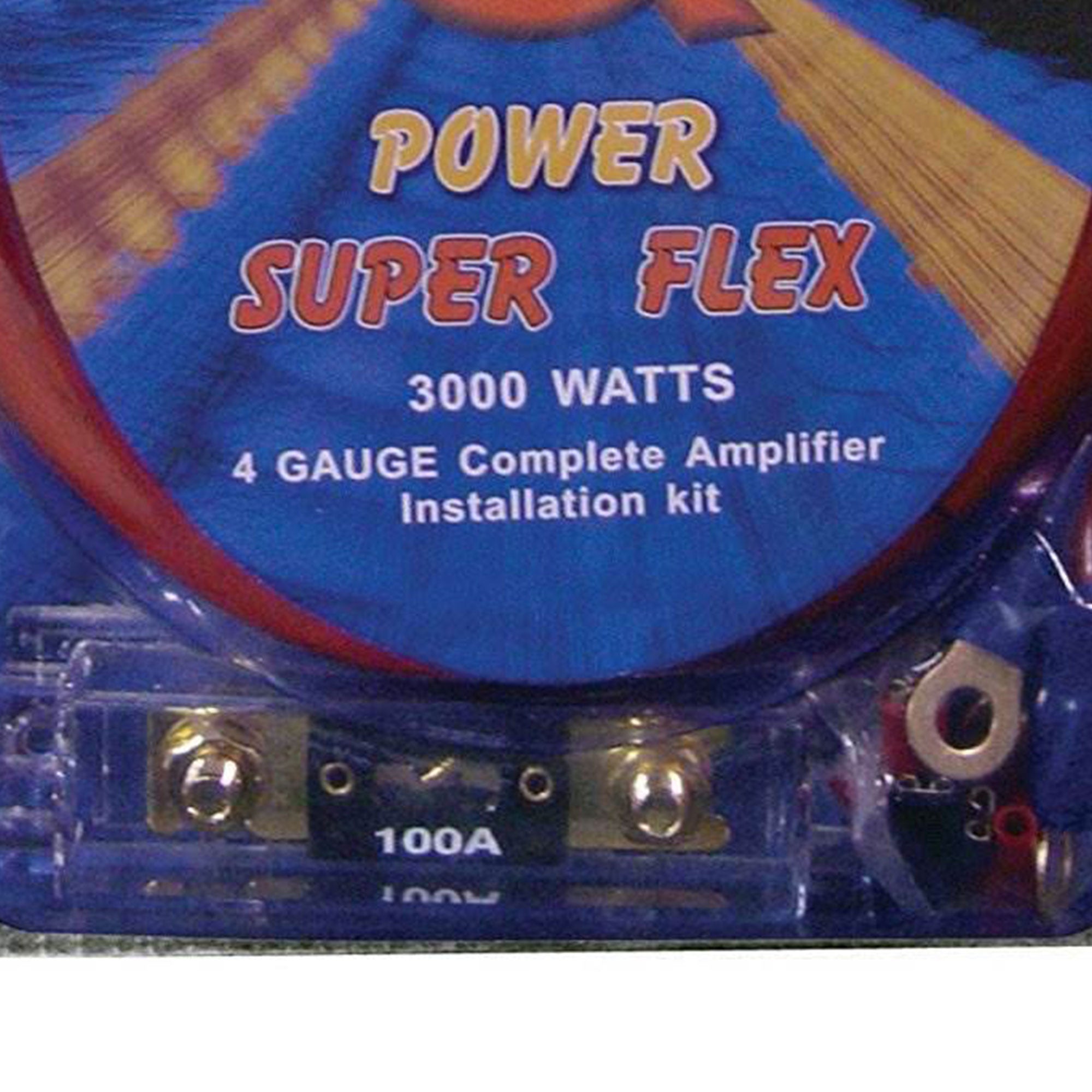 QPower Super Flex 4-Gauge 3000-Watt Car Audio Amplifier Wiring Amp Kit (4 Pack) - VMInnovations