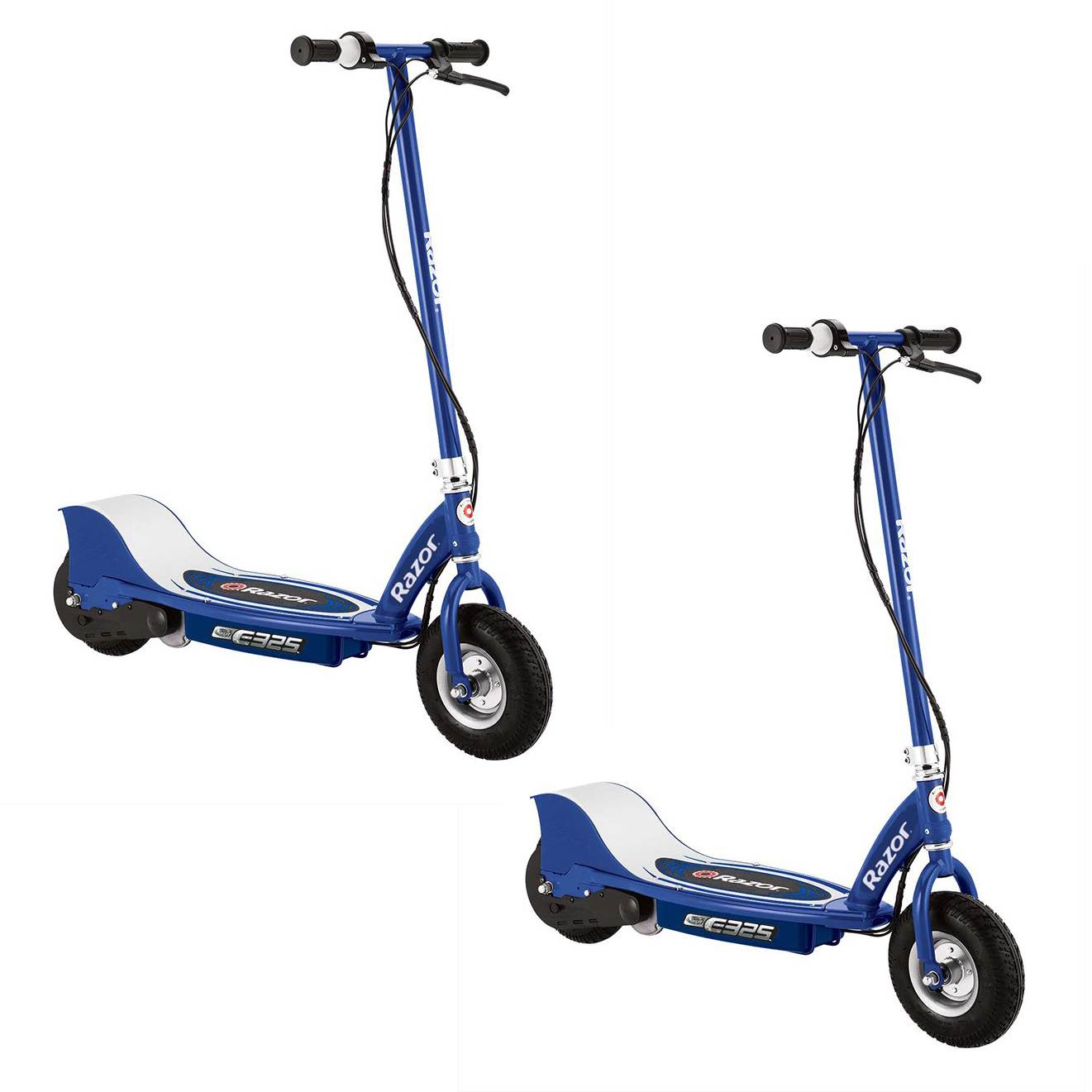 Razor E325 Adult Ride On 24V High-Torque Electric Powered Scooter, Navy (2 Pack)