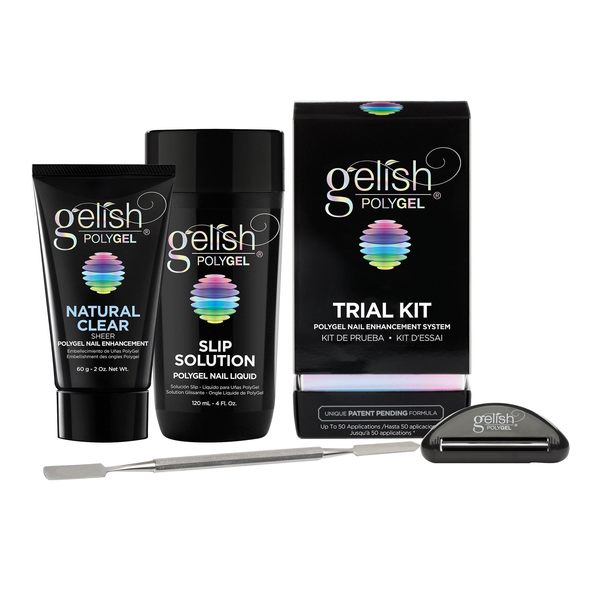 Gelish PolyGel Professional Nail Trial Kit + Full Size Basix Care Polish Kit