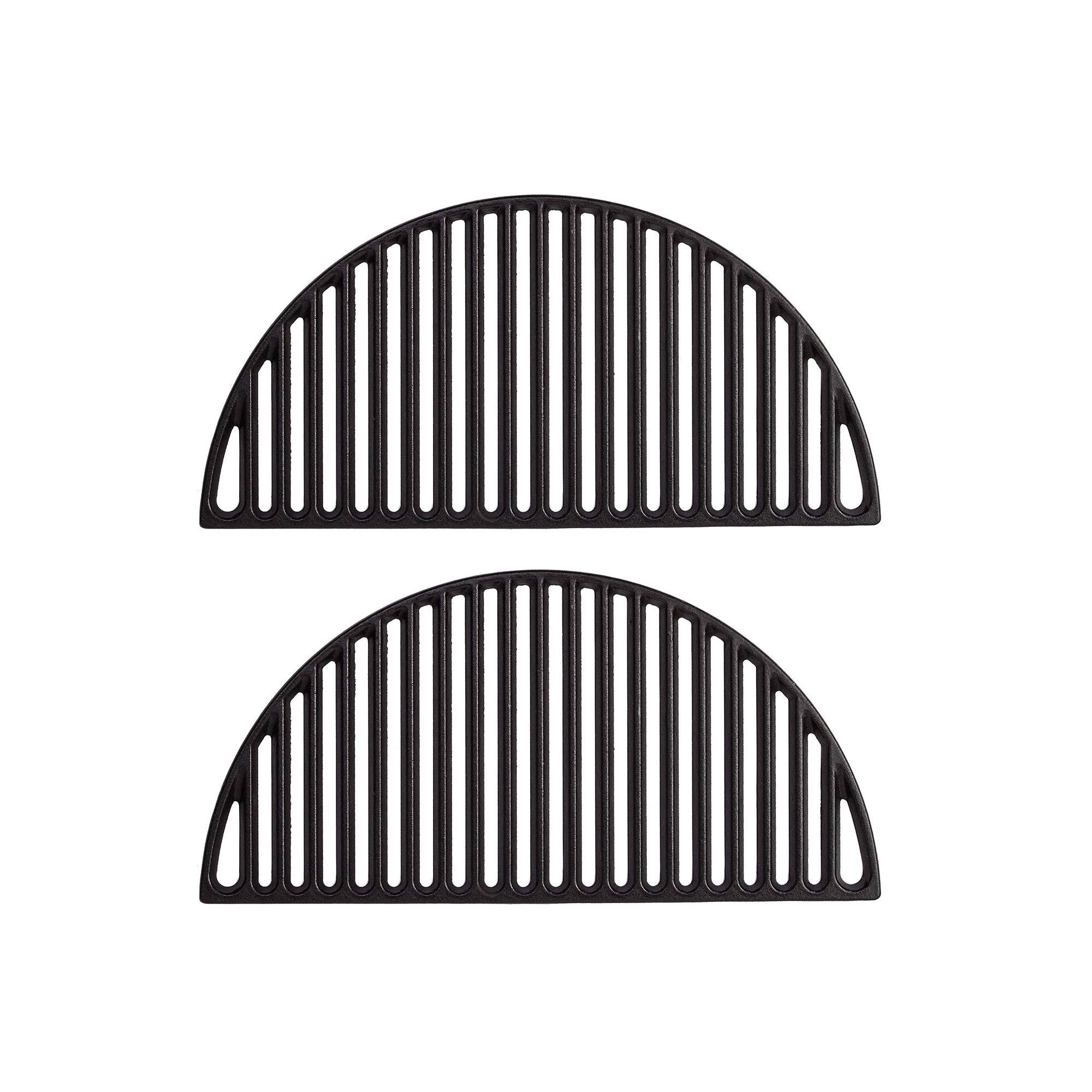 Kamado Joe Big Joe Half Moon Cast Iron Grill Grate Cooking Rack, Black (2 Pack)