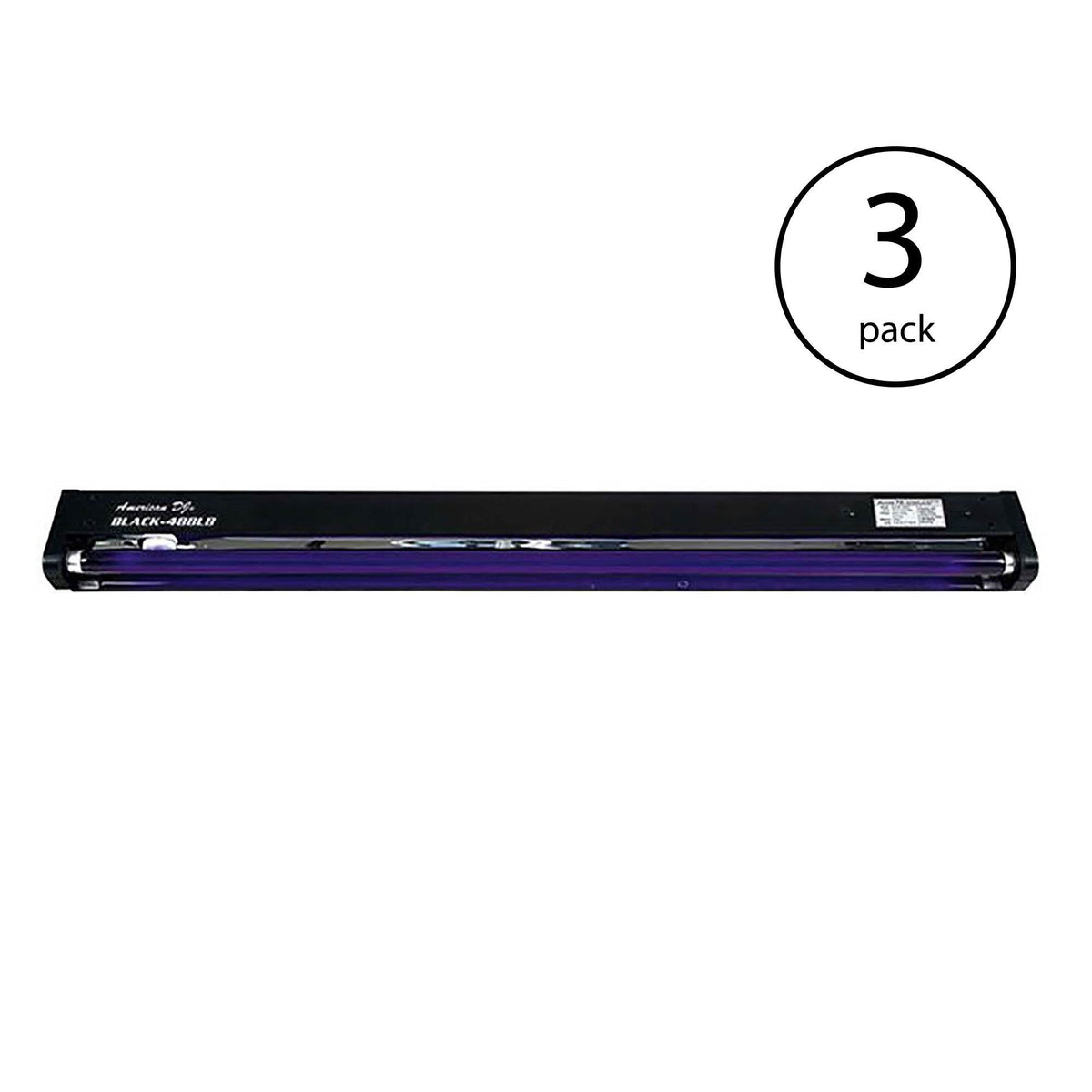 American DJ 48 Inch Pro Black Light Party Light Fixture | BLACK-48BLB (3 Pack)