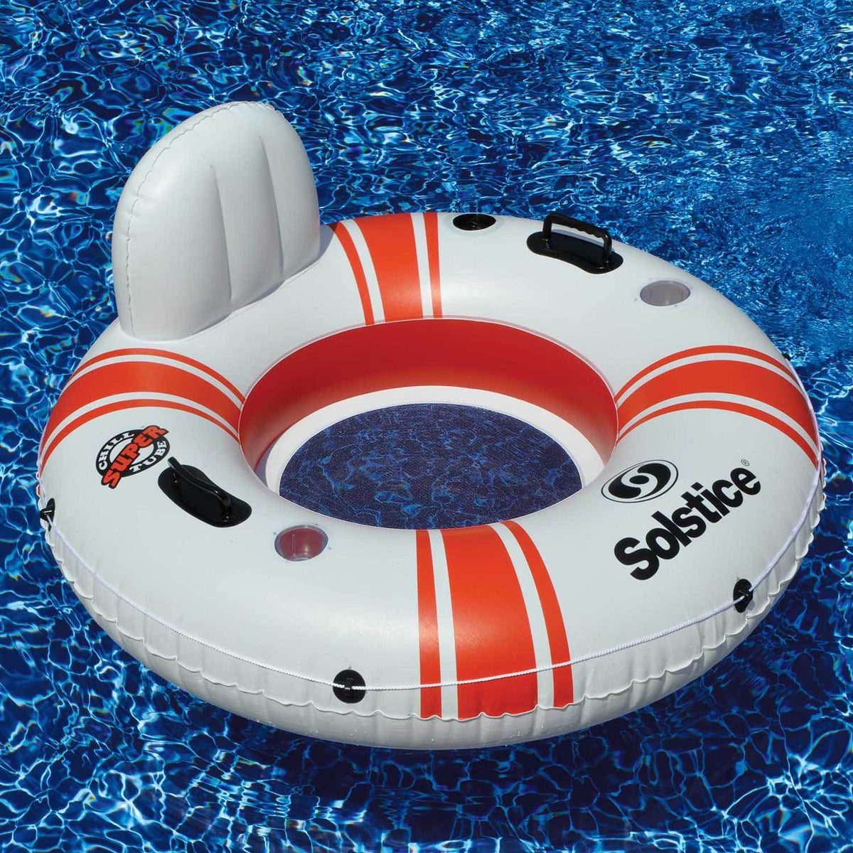 Swimline Super Chill Vinyl with Nylon Mesh Single Seat Tube Pool Float (2 Pack)
