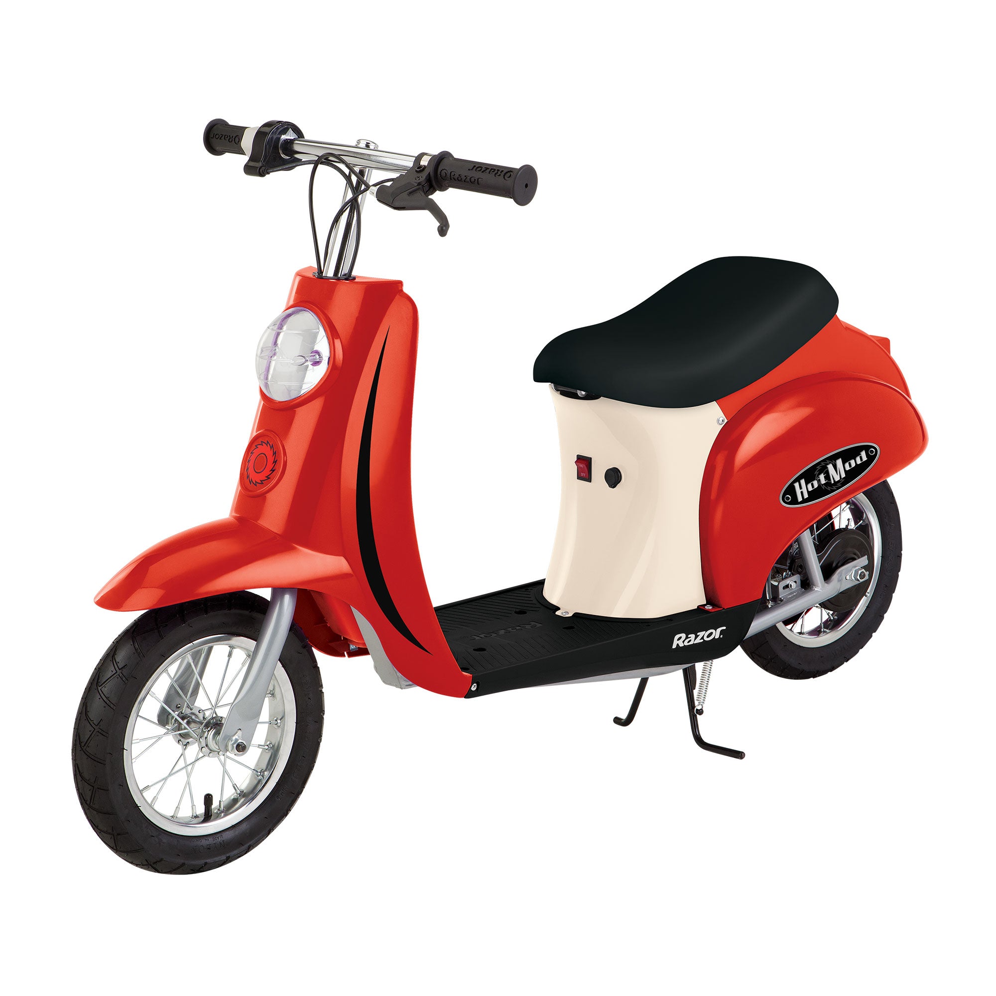 Razor Pocket Mod Miniature Euro 24 Volt Electric Retro Scooters, 1 Red & 1 Black - VMInnovations
