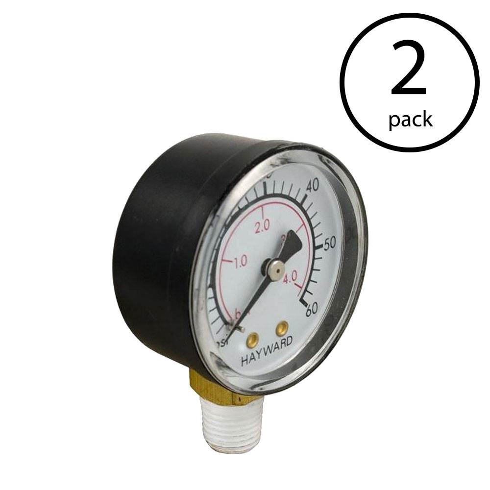 Hayward ECX270861 Swimming Pool Boxed Pressure Gauge Replacement (2 Pack)