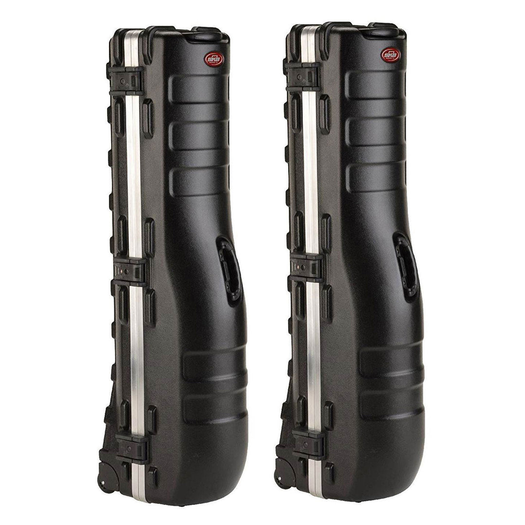 SKB Cases ATA Deluxe Hard Plastic Storage Wheeled Golf Bag Travel Case (2 Pack) - VMInnovations